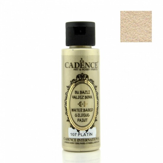 Cadenсe акрилова фарба з ефектом золочення Waterbased Gilding Paint, 70 мл, Платина