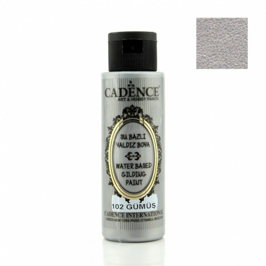 Cadenсe акрилова фарба з ефектом золочення Waterbased Gilding Paint, 70 мл, Срібло Cadenсe акрилова фарба з ефектом золочення Waterbased Gilding Paint, 70 мл, Срібло