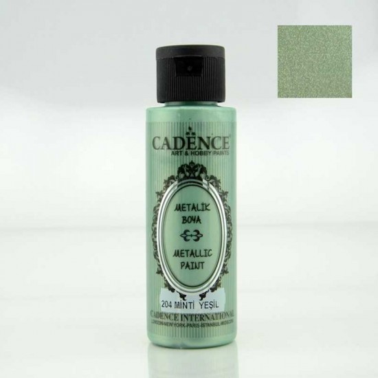 Cadenсe акрилова фарба з ефектом металік Metallic Paint, 70 мл, М'ятний Cadenсe акрилова фарба з ефектом металік Metallic Paint, 70 мл, М ятний
