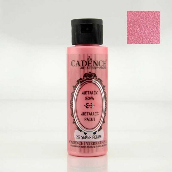 Cadenсe акрилова фарба з ефектом металік Metallic Paint, 70 мл, Ніжно-рожевий Cadenсe акрилова фарба з ефектом металік Metallic Paint, 70 мл, Ніжно-рожевий