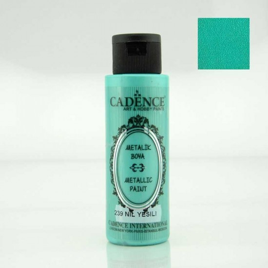Cadenсe акрилова фарба з ефектом металік Metallic Paint, 70 мл, Нільський зелений Cadenсe акрилова фарба з ефектом металік Metallic Paint, 70 мл, Нільський зелений