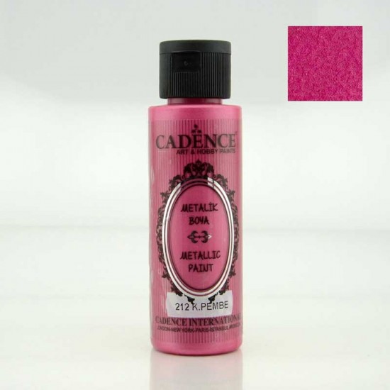 Cadenсe акрилова фарба з ефектом металік Metallic Paint, 70 мл, Темно-рожевий Cadenсe акрилова фарба з ефектом металік Metallic Paint, 70 мл, Темно-рожевий