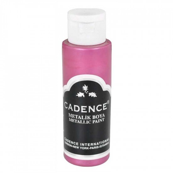 Cadenсe акрилова фарба з ефектом металік Metallic Paint, 70 мл, Темно-рожевий Cadenсe акрилова фарба з ефектом металік Metallic Paint, 70 мл, Темно-рожевий