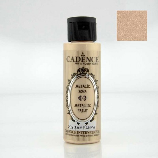 Cadenсe акрилова фарба з ефектом металік Metallic Paint, 70 мл, Шампанське Cadenсe акрилова фарба з ефектом металік Metallic Paint, 70 мл, Шампанське