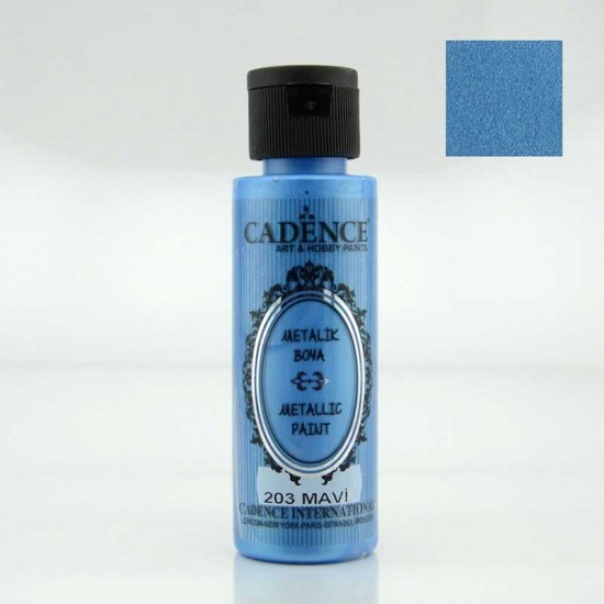 Cadenсe акрилова фарба з ефектом металік Metallic Paint, 70 мл, Блакитний Cadenсe акрилова фарба з ефектом металік Metallic Paint, 70 мл, Блакитний