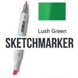 G122 Маркер спиртовий двосторонній, Lush Green (Соковитий зелений), SKETCHMARKER