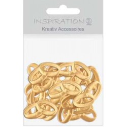 Аксессуары бум.металлик."ОБРУЧАЛЬНЫЕ КОЛЬЦА" золото  20шт.
