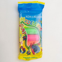 Пластилін Fluorescent, поліет. уп., 100 г, 5 неон кол., KOH-I-NOOR Пластилін Fluorescent, поліет. уп., 100 г, 5 неон кол., KOH-I-NOOR