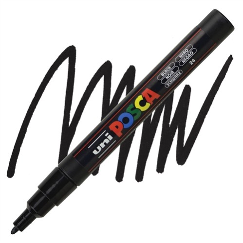 Маркер uni POSCA 0.9-1.3мм, чорний