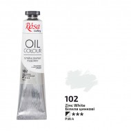 Фарба олійна, Білила цинкові (102), 45мл, ROSA Gallery