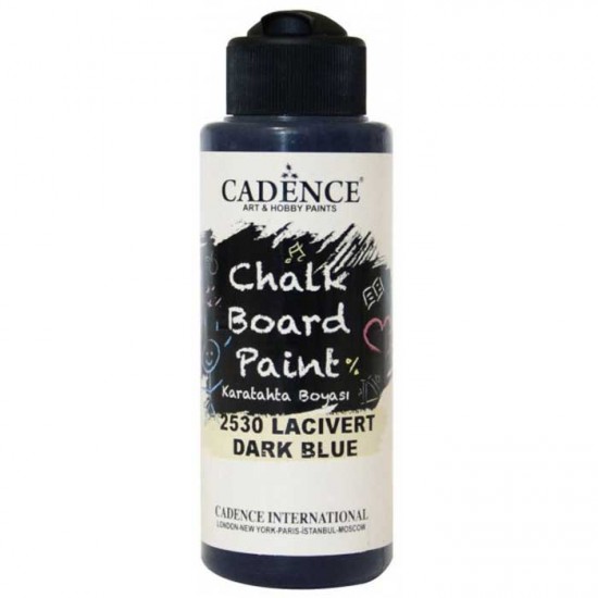 Cadence акрилова фарба для крейдових дошок Chalk Board Paint, 120 мл, (Dark Blue) Темно-синій