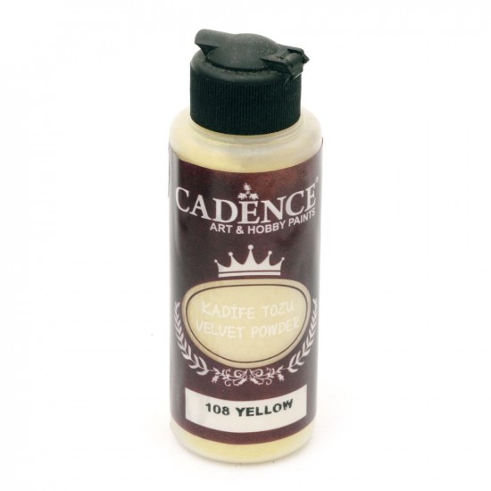 Cadence пудра оксамитова (флок) Velvet Powder, 120 мл, Жовтий Cadence пудра оксамитова (флок) Velvet Powder, 120 мл, Жовтий