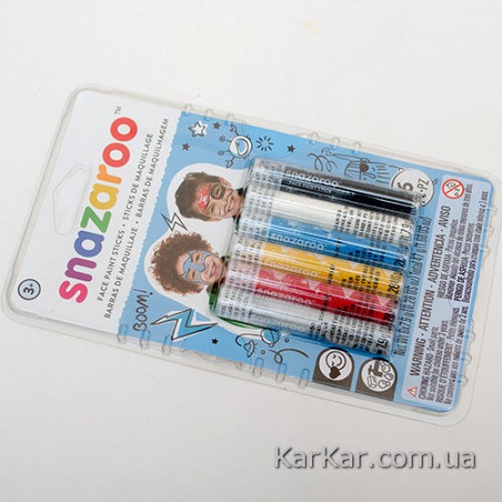 Snazaroo набiр фарб для гриму Boys 6 face painting sticks set