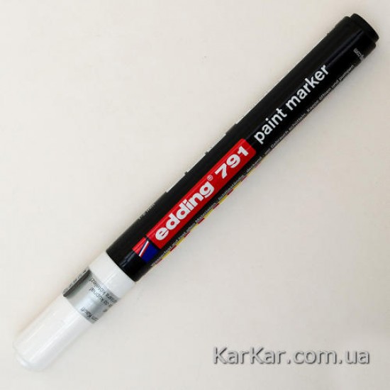 Маркер Paint e-791 1-2 мм круглий білий, Edding Маркер Paint e-791 1-2 мм круглий білий, Edding