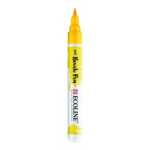 Пензель-ручка Ecoline Brushpen (201), Жовта світла, Royal Talens