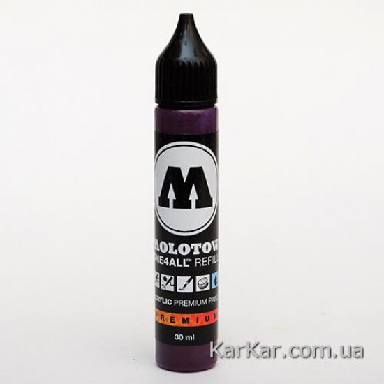Заправка акрилова, MOLOTOW ONE4ALL, 233 purpurviolett, 30мл Заправка акриловая, MOLOTOW ONE4ALL, 233 purpurviolett, 30мл