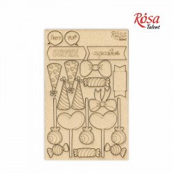 Чіпборд для скрапбукінгу „Cake delicious“ 2, картон, 13х20см, ROSA Talent