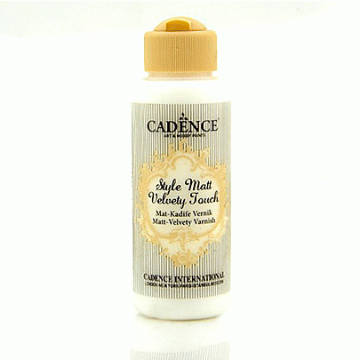 Cadence лак акриловий матовий (велюровий) Style Matt Velvety Touch Varnish, 120 мл