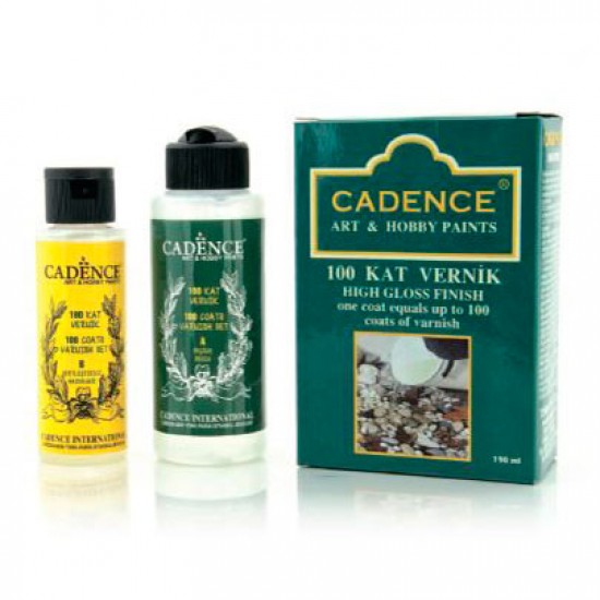 Cadence епоксидна смола, двокомпонентна, прозора 100 Coats Vernish Set, 120+70мл Cadence епоксидна смола, двокомпонентна, прозора 100 Coats Vernish Set, 120+70мл