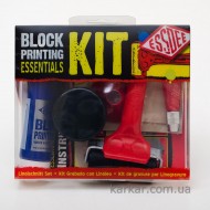 Набір для ліногравюри: валик, 3 різці, ліноліум 2шт, фарби, ESSDEE