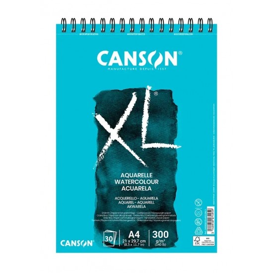 Canson альбом XL Watercolour (30 арк. на спіралі), 300 g, A4 Canson альбом XL Watercolour (30 арк. на спіралі), 300 g, A4