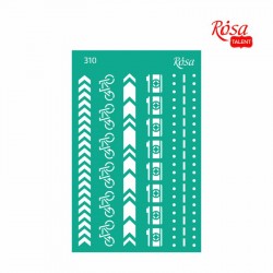 Трафарет багаторазовий самоклеючий, №310, Бордюрний, 13x20см, Серія „Make your journey“, ROSA TALENT Трафарет багаторазовий самоклеючий, №310, Бордюрний, 13x20см, Серія „Make your journey“, ROSA TALENT