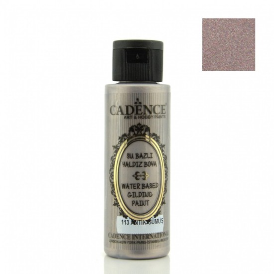 Cadence акрилова фарба з ефектом золочення Waterbased Gilding Paint, 70 мл, Античне срібло