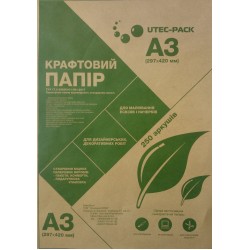 Папір Крафт А3 (29,7*42см),  80 г/м2, упаковка 250 аркушів Папір Крафт А3 (29,7*42см),  80 г/м2, упаковка 250 аркушів