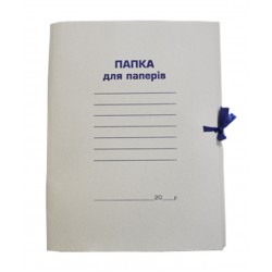 Папка на завязках А4, картон 0,41мм, цільнокроєна Папка на завязках А4, картон 0,41мм, цільнокроєна