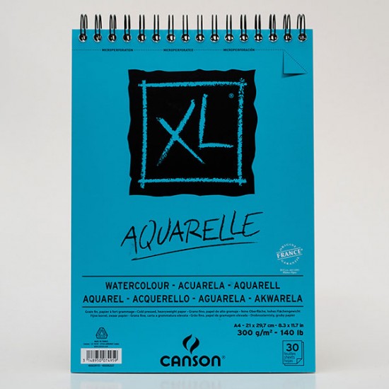 Canson альбом XL Watercolour (30 арк. на спіралі), 300 g, A3