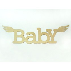 0858-Слово "Baby", фанера 10 мм, 70*16,5 см 0858-Слово "Baby", фанера 10 мм, 70*16,5 см