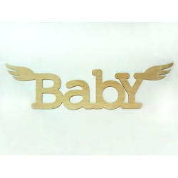 0858-Слово "Baby", фанера 10 мм, 70*16,5 см 0858-Слово "Baby", фанера 10 мм, 70*16,5 см