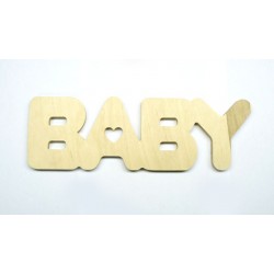 0374-Слово "BABY", фанера 10 мм, 31*10 см