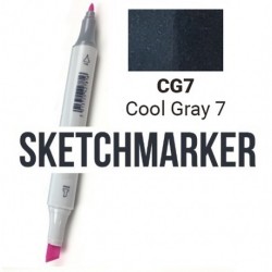 CG7 Маркер спиртовий двосторонній, Cool Gray 7 (Прохолодний сірий 7), SKETCHMARKER CG7 Маркер спиртовий двосторонній, Cool Gray 7 (Прохолодний сірий 7), SKETCHMARKER