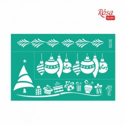 Трафарет багаторазовий самоклеючий, №3018, 13x20 см, Серія „Новий рік“, ROSA TALENT Трафарет багаторазовий самоклеючий, №3018, 13x20 см, Серія „Новий рік“, ROSA TALENT