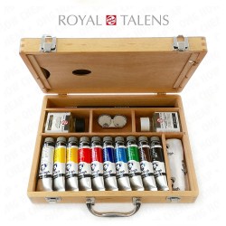 Набір олійних фарб, VAN GOGH, Basic box, дерево, 10*40 мл+(медіум, пензлі - 2шт, палітра, олійниця, Набір олійних фарб, VAN GOGH, Basic box, дерево, 10*40 мл+(медіум, пензлі - 2шт, палітра, олійниця,