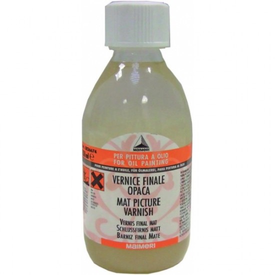 674 Лак покривний матовий 250 мл для олійного живопису Maimeri