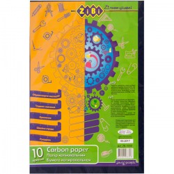 Папір копіювальний A4, 10арк., синій, ZiBi