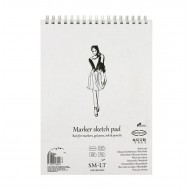 Альбом для маркерів на спіралі AUTHENTIC А5, 100г/м2, 40л, білий колір, SMILTAINIS