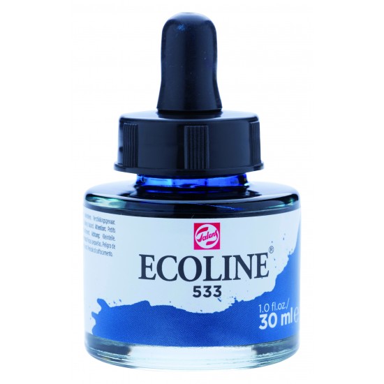 533 Фарба акварельна рідка з піпеткою Ecoline, Індіго, 30 мл, Royal Talens