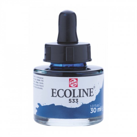 533 Фарба акварельна рідка з піпеткою Ecoline, Індіго, 30 мл, Royal Talens