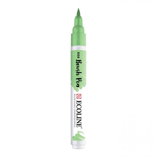 Пензель-ручка Ecoline Brushpen (666), Пастельна зелена, Royal Talens