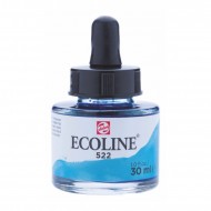 522 Фарба акварельна рідка з піпеткою Ecoline, Бірюзова синя, 30 мл, Royal Talens 522 Фарба акварельна рідка з піпеткою Ecoline, Бірюзова синя, 30 мл, Royal Talens