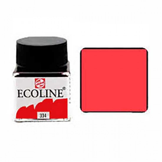 334 Фарба акварельна рідка з піпеткою Ecoline, Червона яскрава, 30 мл, Royal Talens
