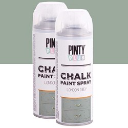 Фарба-аерозоль на водній основі Chalk-finish, Сірий, 400 мл, PINTYPLUS