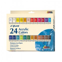 Набір акрилових фарб глянцевих "El Greco" в картон.короб.(24х12мл)