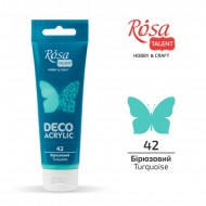 Акрил для декору, Бірюзовий, матовий, 75 мл, ROSA TALENT