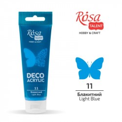 Акрил для декору, Блакитний пудра, матовий, 75 мл, ROSA TALENT