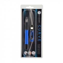 Пір’яна ручка Curve, синя, Manuscript