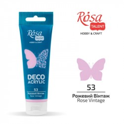 Акрил для декору, Рожева вінтаж, матовий, 75 мл, ROSA TALENT